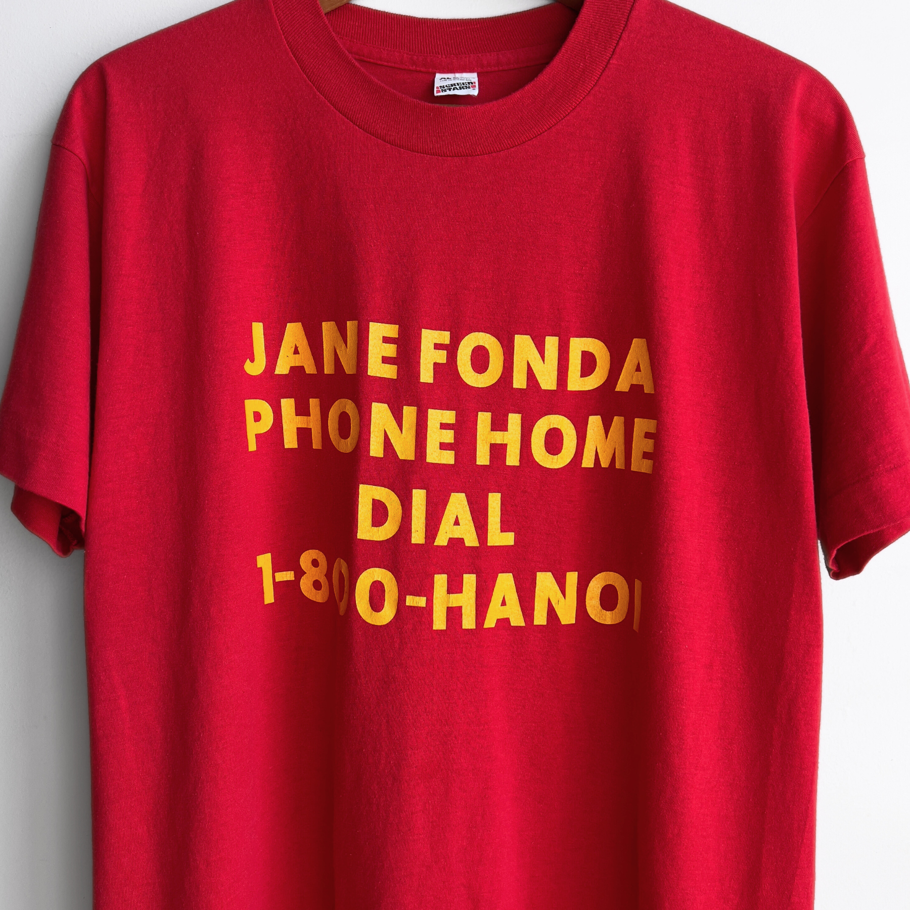 Vintage 1980s Jane Fonda American Traitor Vietnam War Tee  - Shop ThreadCount Vintage Co.