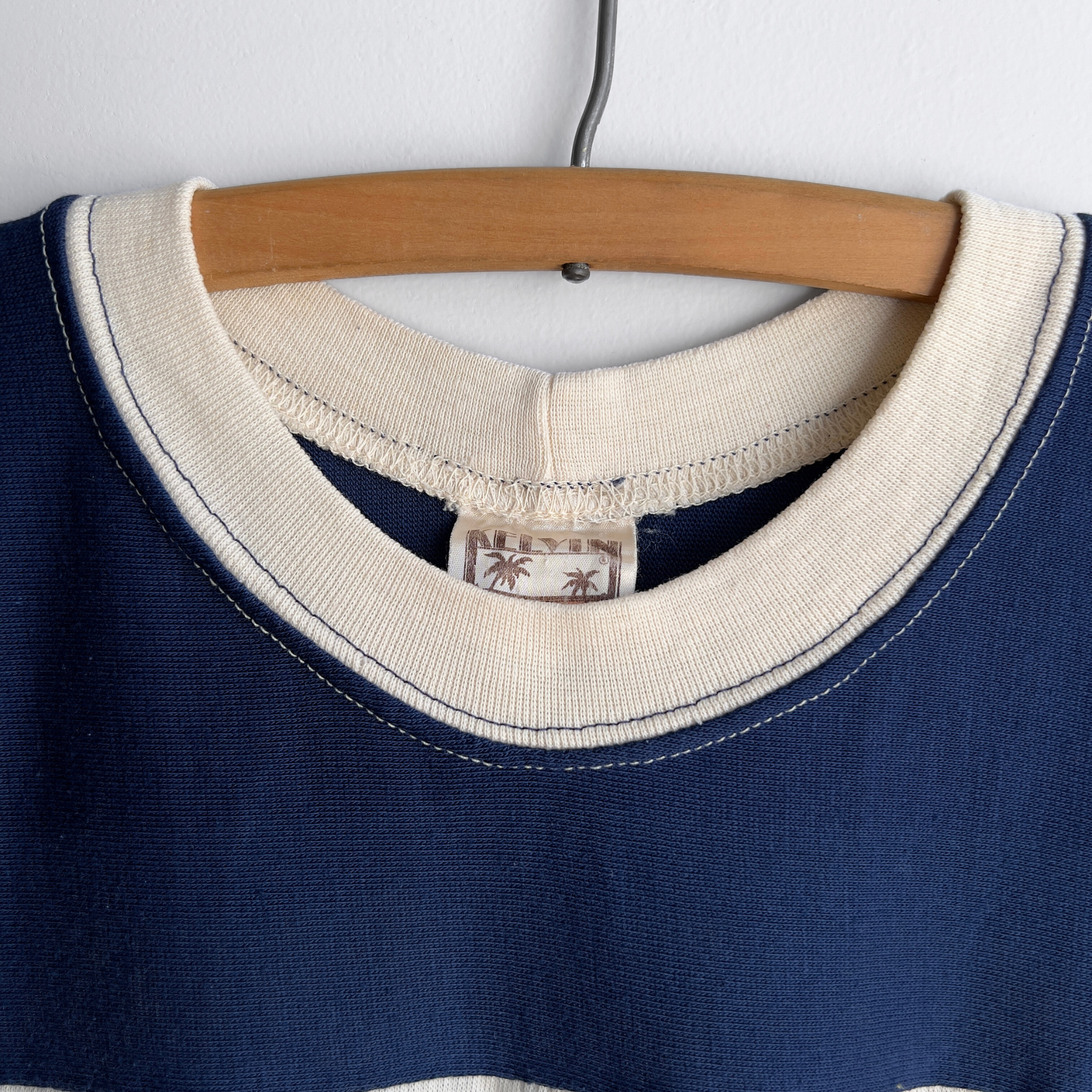 Vintage 1970s San Francisco Navy & White Faded Jersey Tee  - Shop ThreadCount Vintage Co.