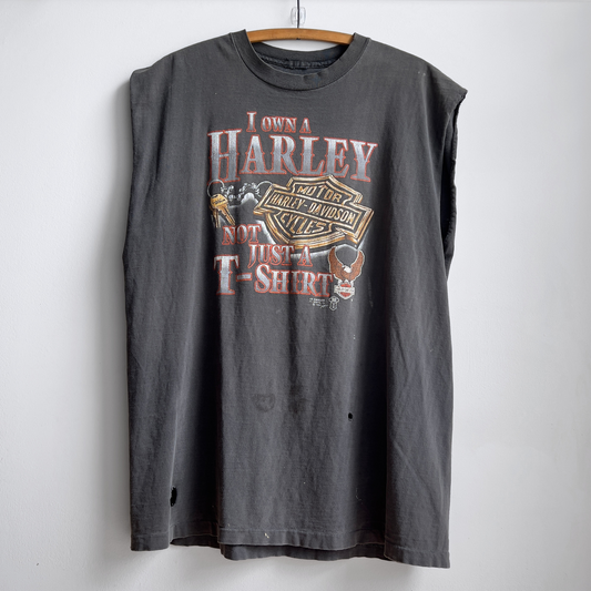 Vintage 1988 I Own A Harley Not Just A T-Shirt 3D Emblem Tee  - Shop ThreadCount Vintage Co.