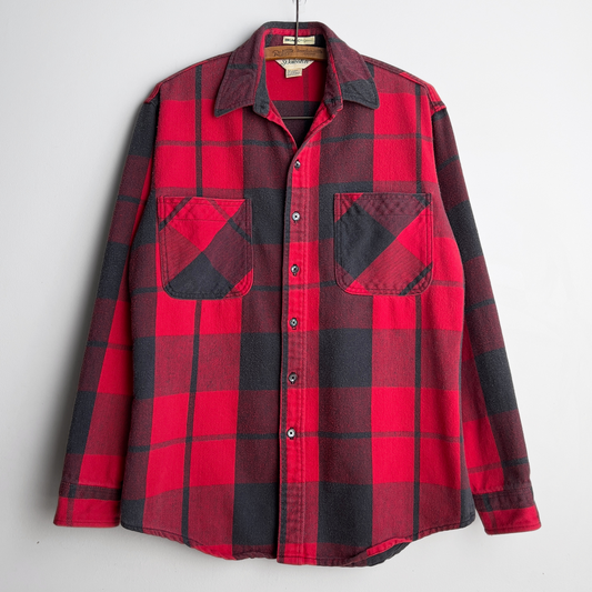 Vintage 1990s Red & Black Big Mac Plaid Flannel Shirt  - Shop ThreadCount Vintage Co.