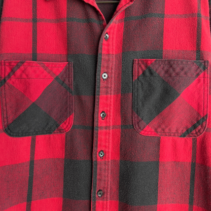 1990s Red & Black Big Mac Plaid Flannel Shirt  - Shop ThreadCount Vintage Co.