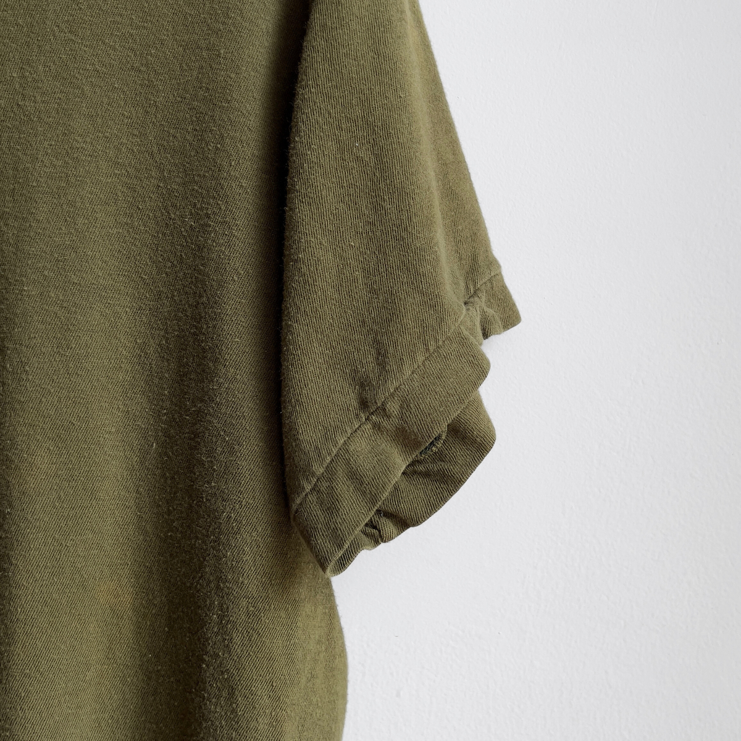 Vintage 1970s U.S. Army Olive Green Blank Undershirt Tee  - Shop ThreadCount Vintage Co.