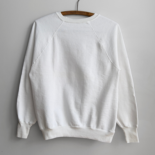 Vintage 1980s All White Blank Crewneck Sweatshirt  - Shop ThreadCount Vintage Co.