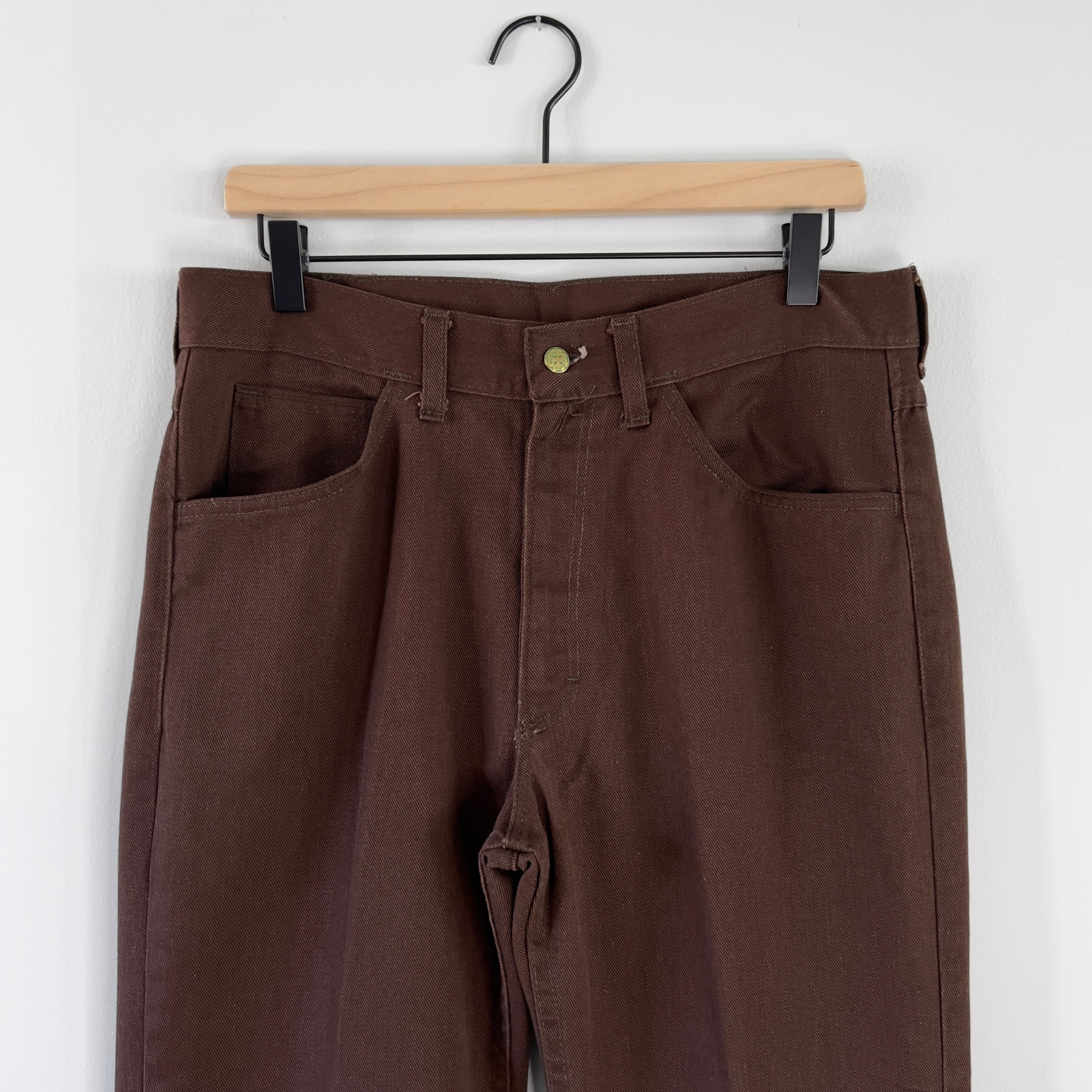 Vintage 1970s Osh Kosh Brown Straight Fit Workwear Jeans  - Shop ThreadCount Vintage Co.