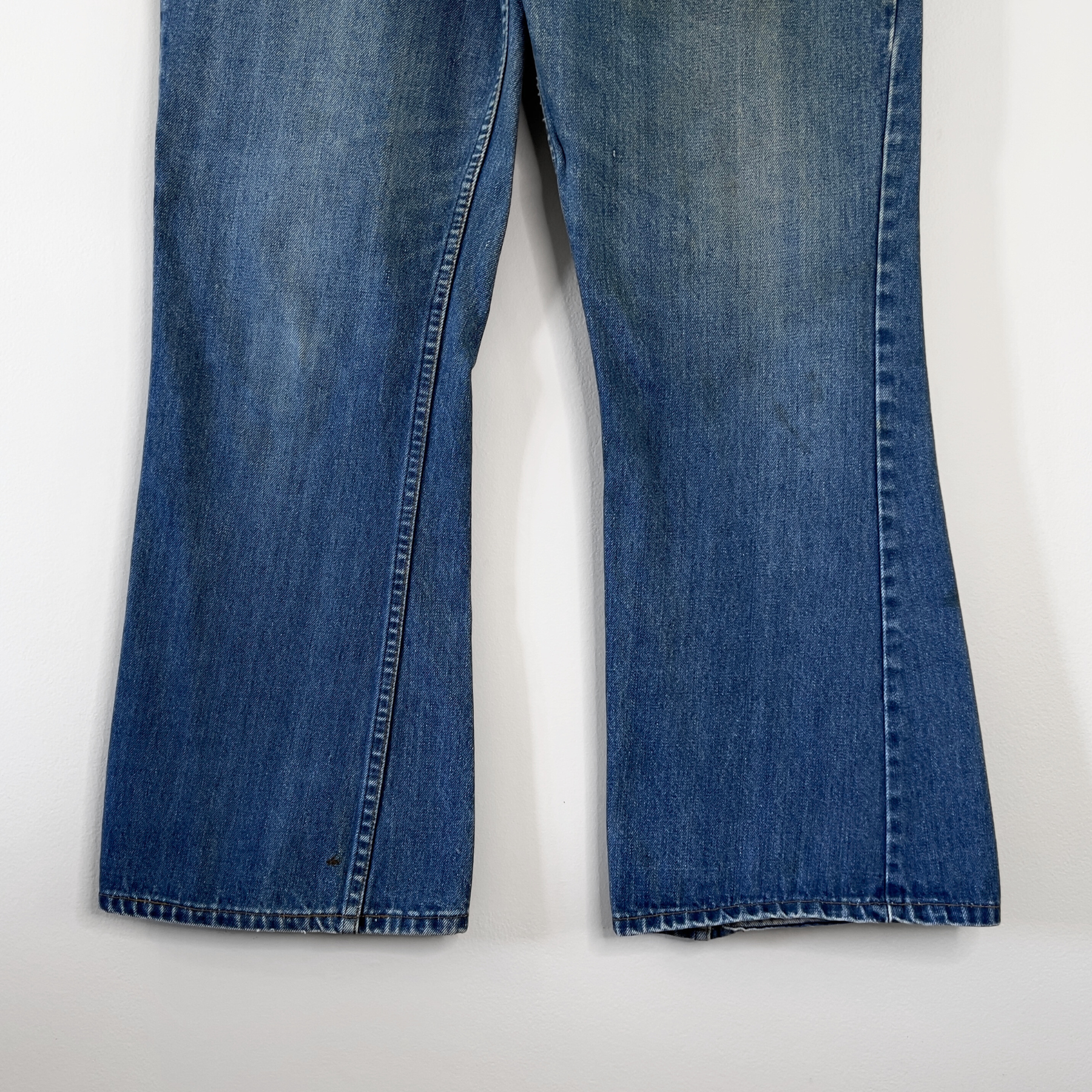 Vintage 1970s Unbranded Bootcut Flare Denim Jeans  - Shop ThreadCount Vintage Co.