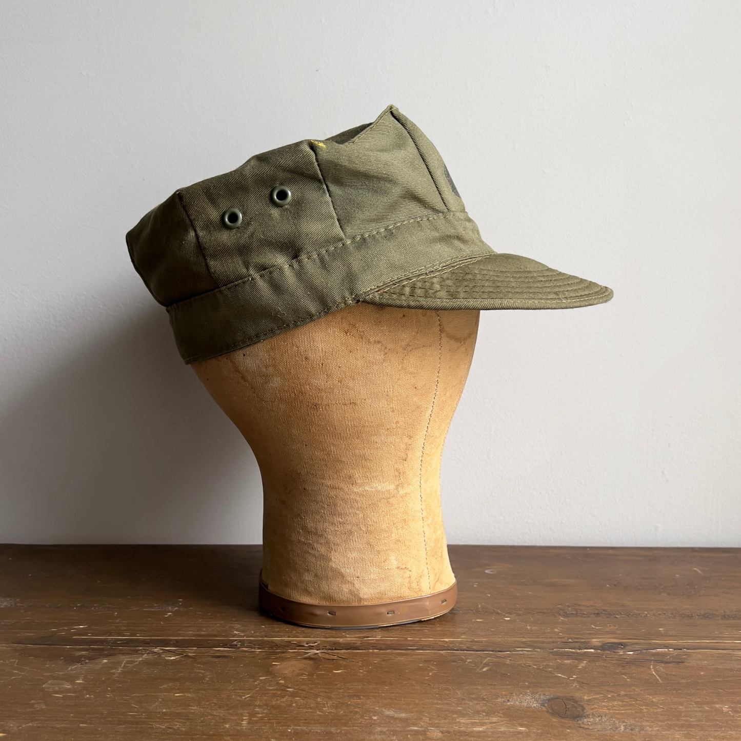 Vintage 1970s USMC Sateen Green Combat Cap  - Shop ThreadCount Vintage Co.