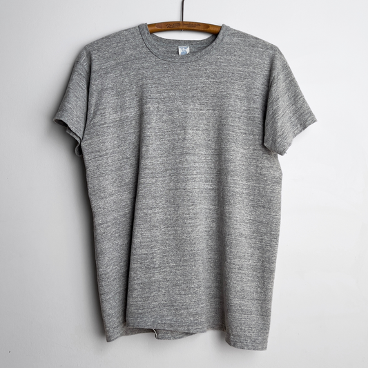 Vintage 1970s Heather Grey Blank Cotton Tee  - Shop ThreadCount Vintage Co.