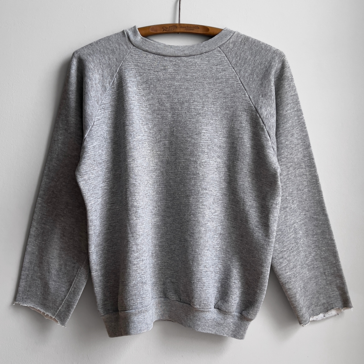 Vintage 1980s Heather Grey Chopped Crewneck Sweatshirt  - Shop ThreadCount Vintage Co.