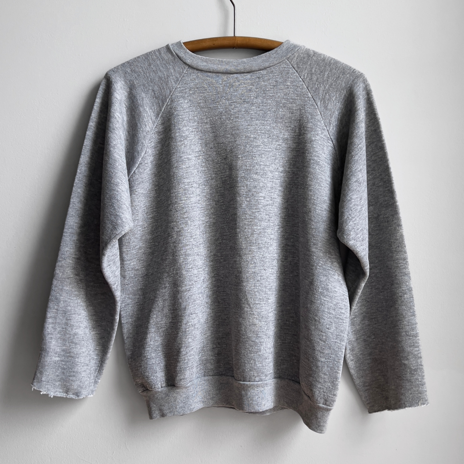 Vintage 1980s Heather Grey Chopped Crewneck Sweatshirt  - Shop ThreadCount Vintage Co.