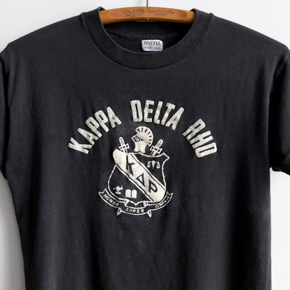 1950s Kappa Delta Rho Fraternity Black Cotton Tee  - Shop ThreadCount Vintage Co.