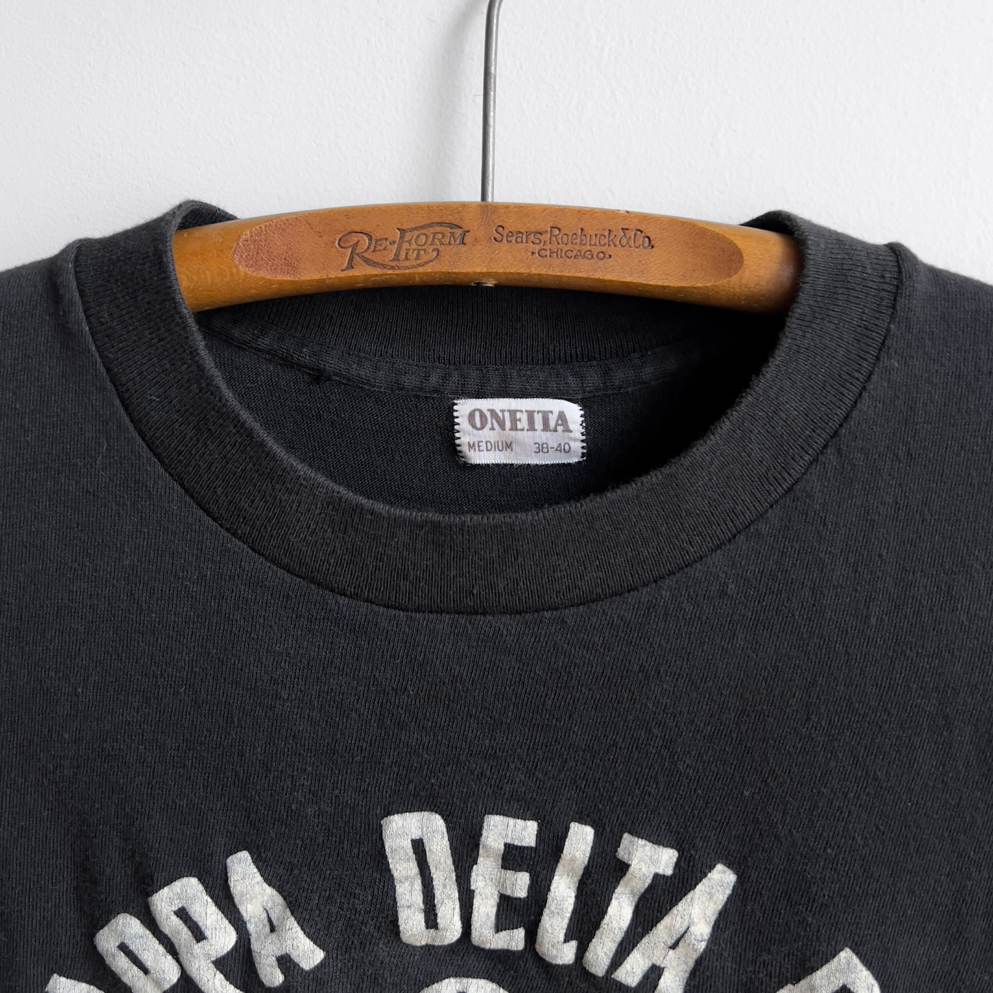 Vintage 1950s Kappa Delta Rho Fraternity Black Cotton Tee  - Shop ThreadCount Vintage Co.