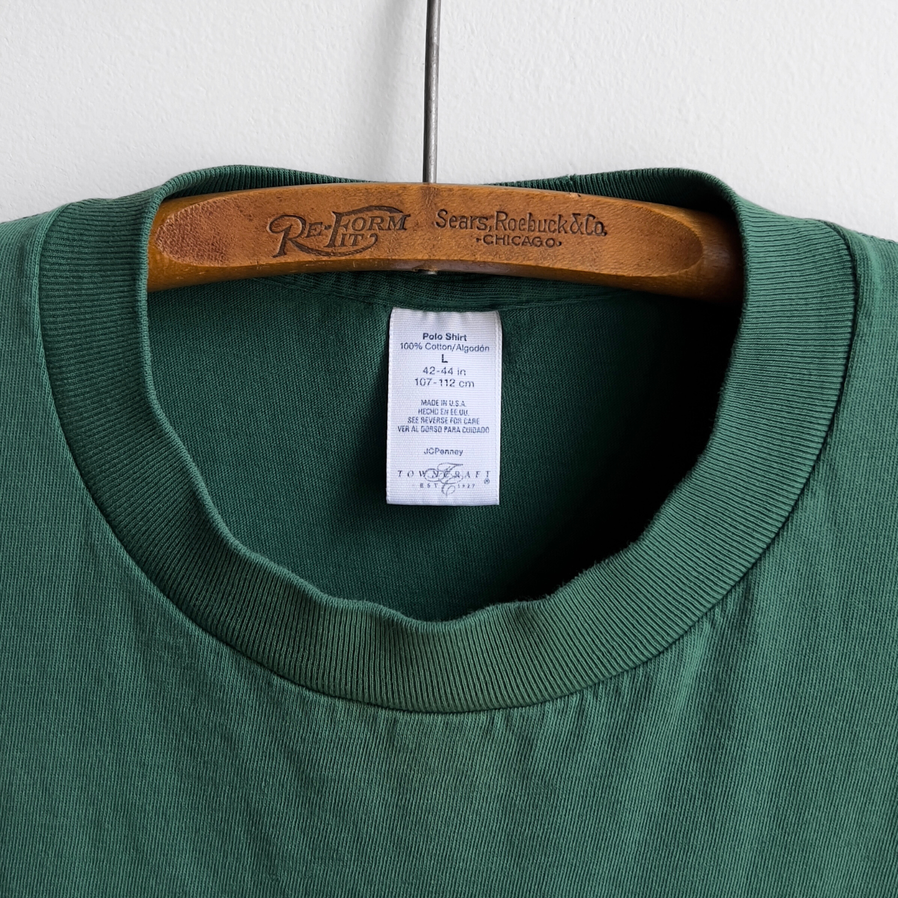 Vintage 1990s Dark Green Selvedge Pocket Tee  - Shop ThreadCount Vintage Co.