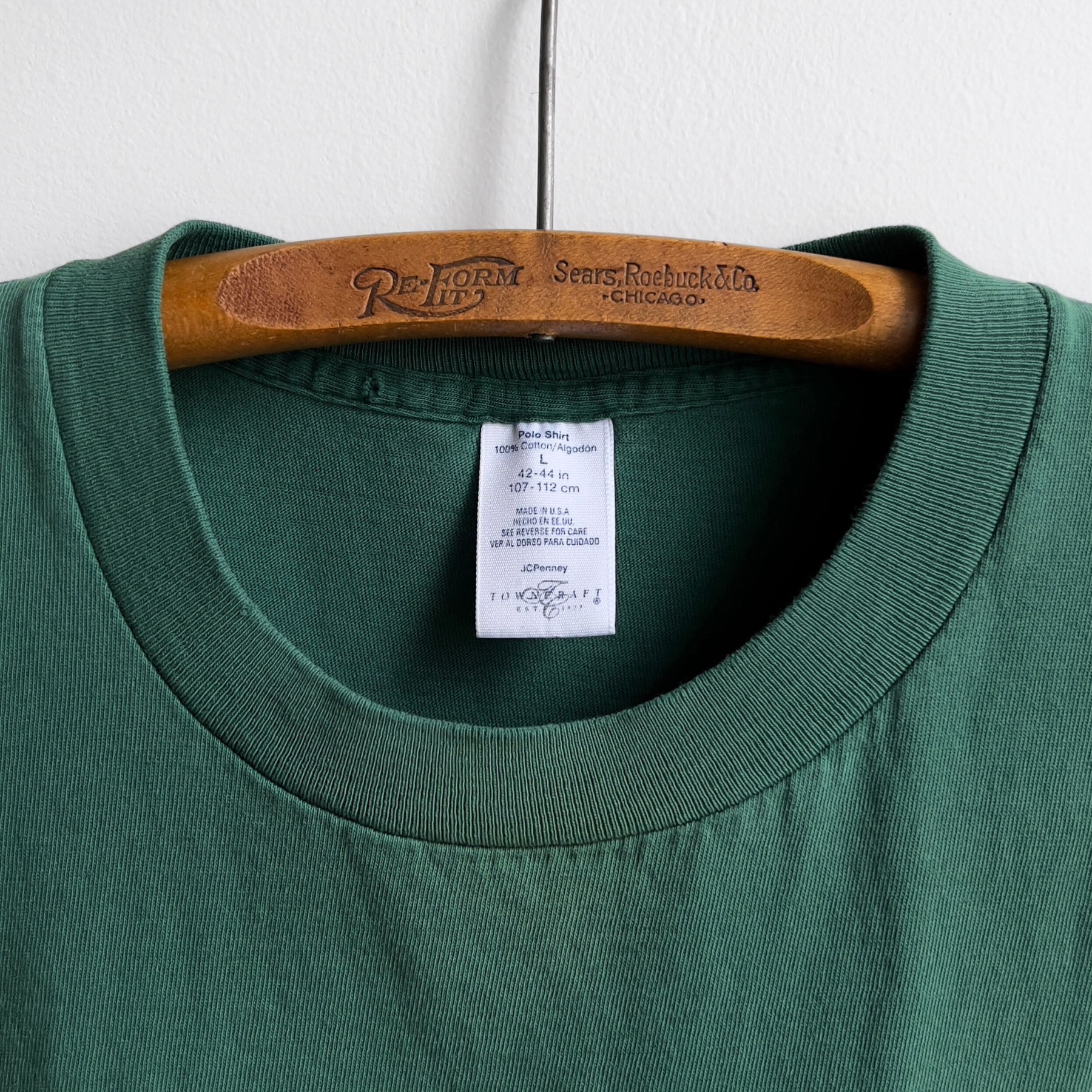 Vintage 1990s Dark Green Selvedge Pocket Tee  - Shop ThreadCount Vintage Co.