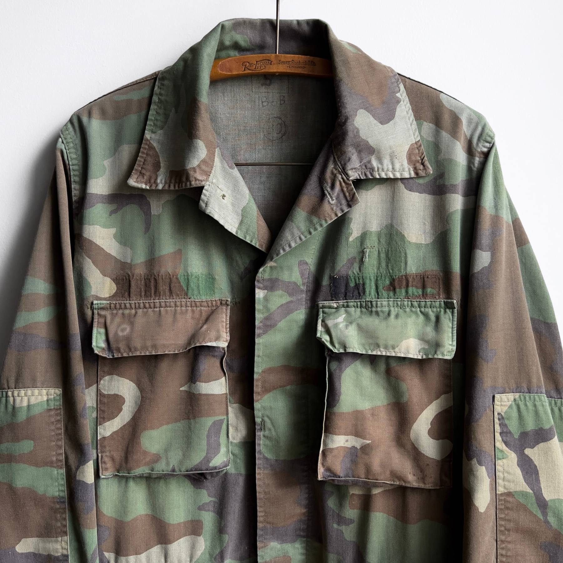 Vintage 1980s Army Camouflage BDU Light Cargo Jacket  - Shop ThreadCount Vintage Co.