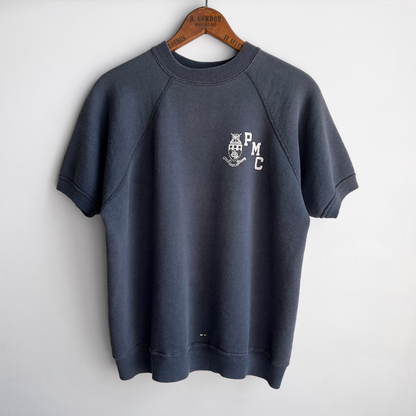 1960s Pennsylvania Military College Short Sleeve Sweatshirt  - Shop ThreadCount Vintage Co.