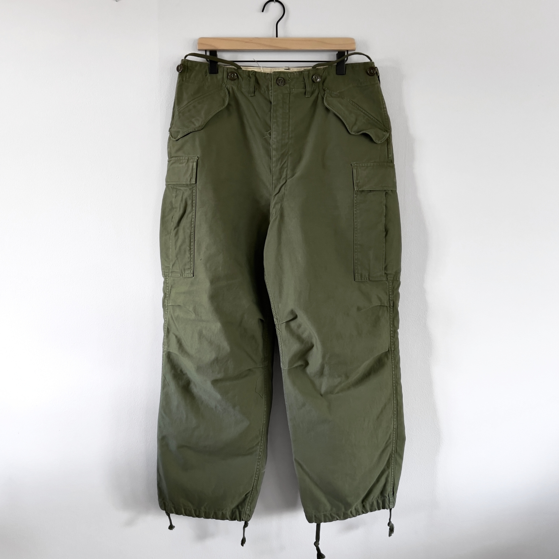 Vintage 1950s M-1951 U.S. Army Green Combat Cargo Paratrooper Pants  - Shop ThreadCount Vintage Co.