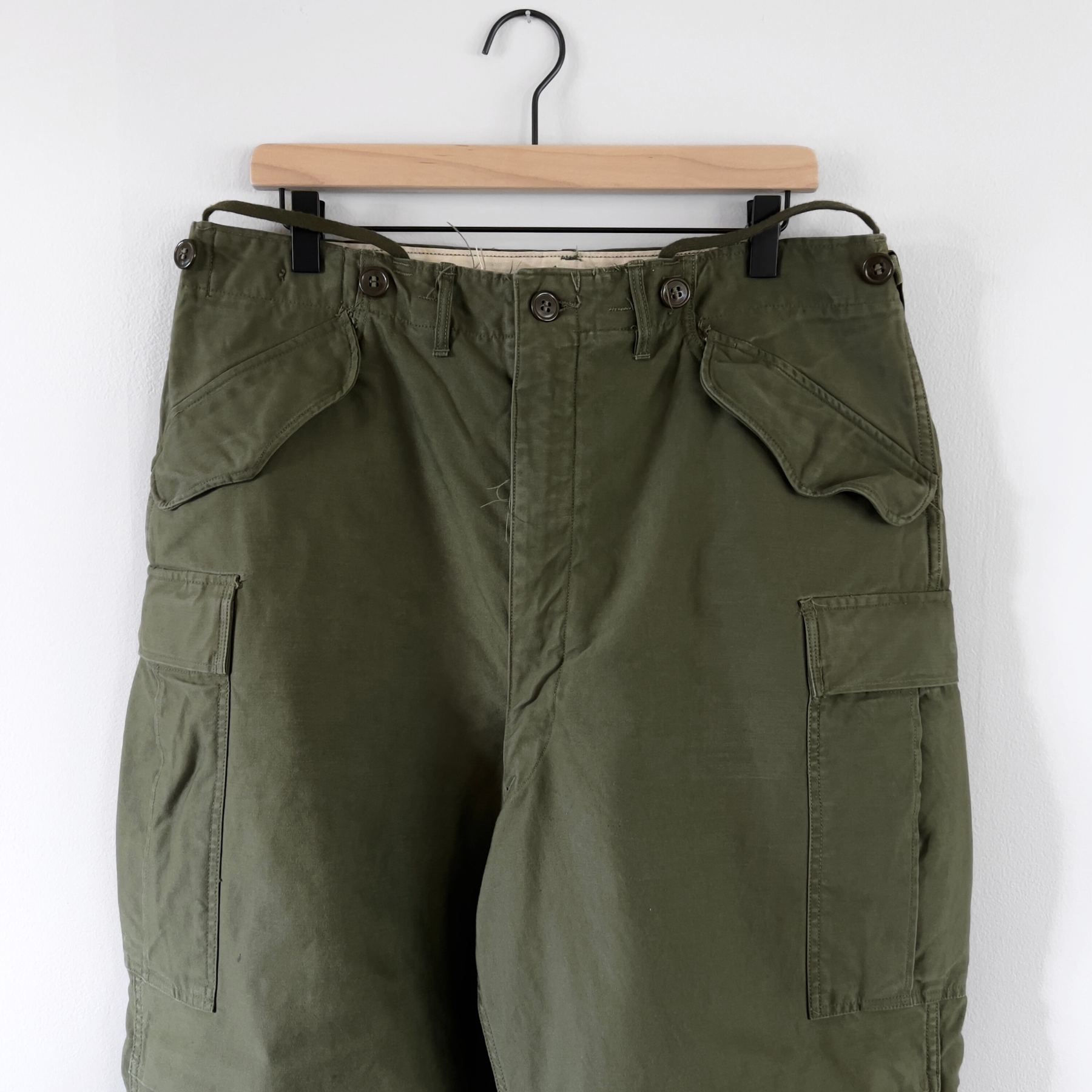 Vintage 1950s M-1951 U.S. Army Green Combat Cargo Paratrooper Pants  - Shop ThreadCount Vintage Co.