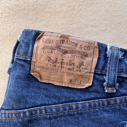 1980s Levi's 20505 Straight Fit Denim Jeans  - Shop ThreadCount Vintage Co.