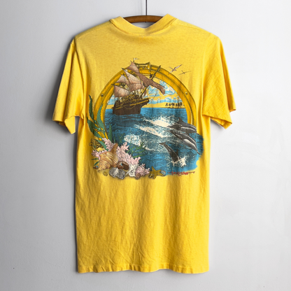 1980s San Diego World Class Yellow Pocket Tee  - Shop ThreadCount Vintage Co.