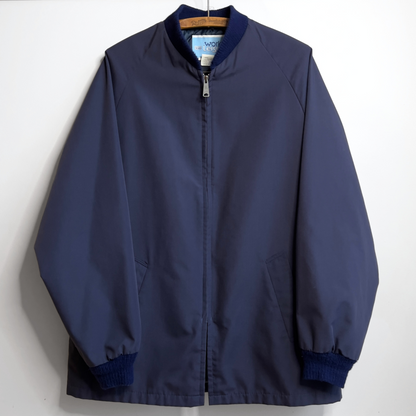 1980s Work 'N Leisure Navy Blue Light Jacket  - Shop ThreadCount Vintage Co.