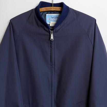 1980s Work 'N Leisure Navy Blue Light Jacket  - Shop ThreadCount Vintage Co.