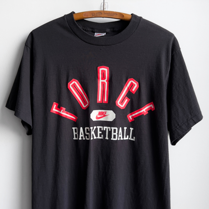 1990s Nike Force Basketball Black Graphic Tee  - Shop THREADCOUNT Vintage Co.