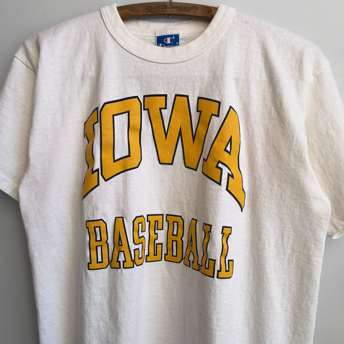 Vintage 1990s Iowa Baseball White Graphic Tee  - Shop ThreadCount Vintage Co.