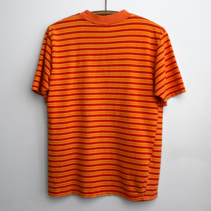 1960s Orange Striped Combed Cotton Tee  - Shop ThreadCount Vintage Co.