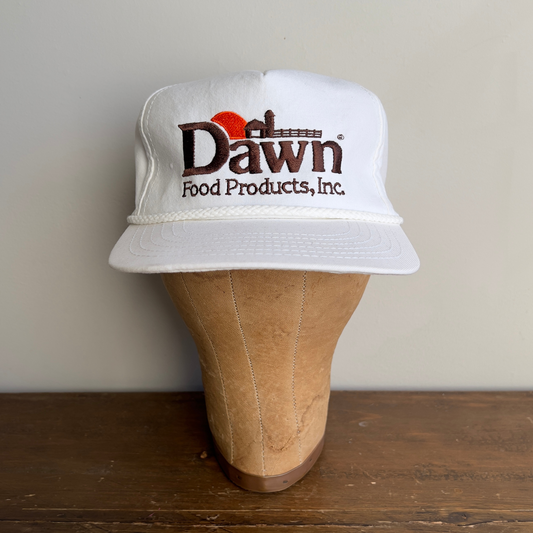 Vintage 1980s Dawn Food Products White & Brown Snapback Trucker Hat  - Shop ThreadCount Vintage Co.