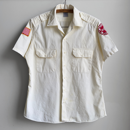 1950s Whiting Indiana Fire Dept. Cotton Poplin Uniform Shirt  - Shop ThreadCount Vintage Co.