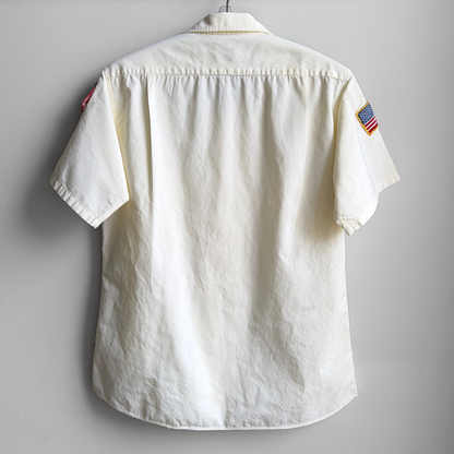 1950s Whiting Indiana Fire Dept. Cotton Poplin Uniform Shirt  - Shop ThreadCount Vintage Co.