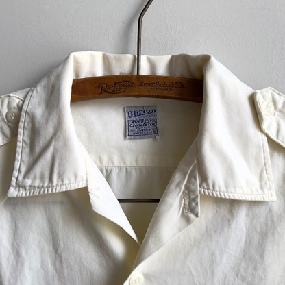 1950s Whiting Indiana Fire Dept. Cotton Poplin Uniform Shirt  - Shop ThreadCount Vintage Co.