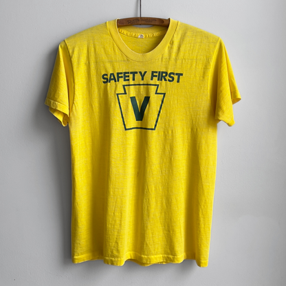 1970s Vulcan Mold Safety First Threadbare Graphic Tee  - Shop ThreadCount Vintage Co.