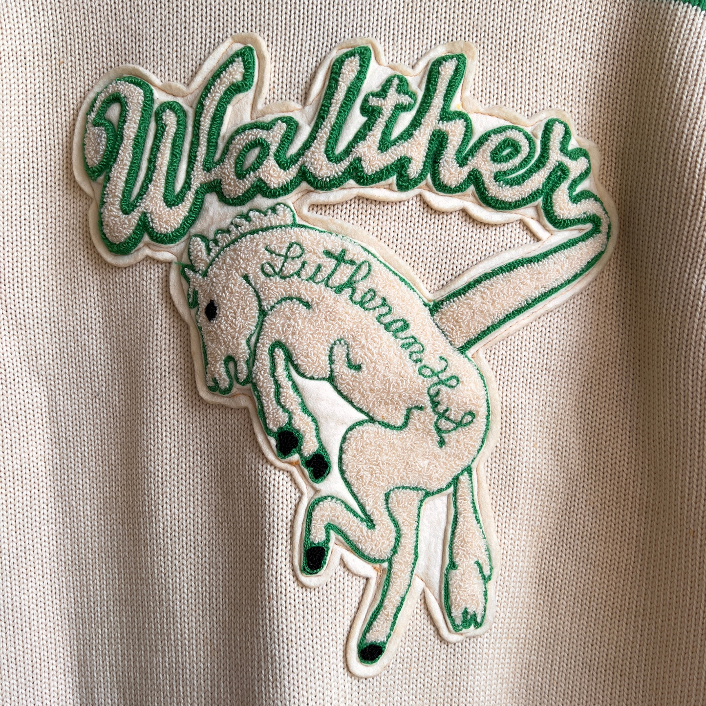 Vintage 1960s Walthers Lutheran High School Varsity Football Letterman Cardigan  - Shop ThreadCount Vintage Co.