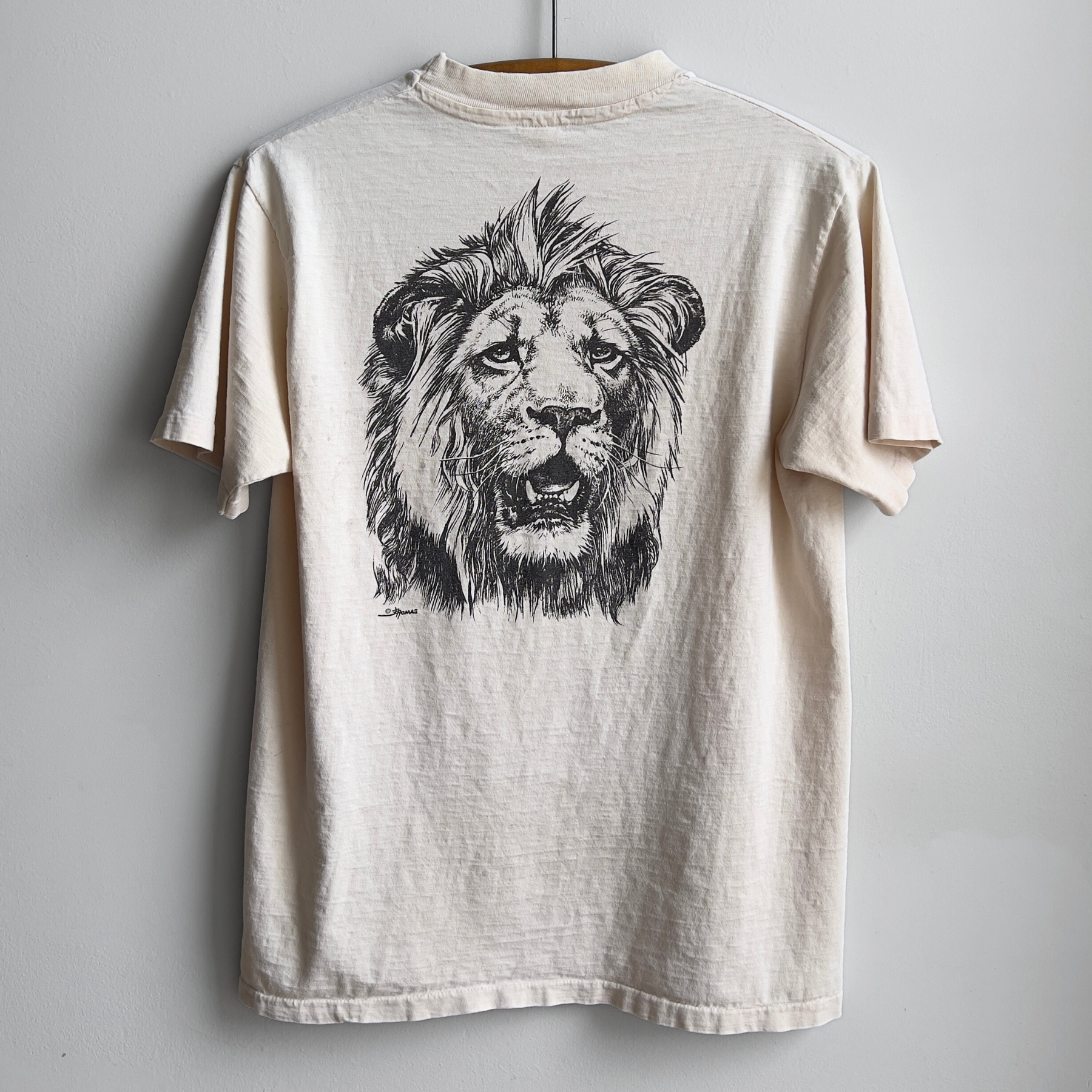 Vintage 1980s San Diego Zoo Lions Face Cream Graphic Tee  - Shop ThreadCount Vintage Co.