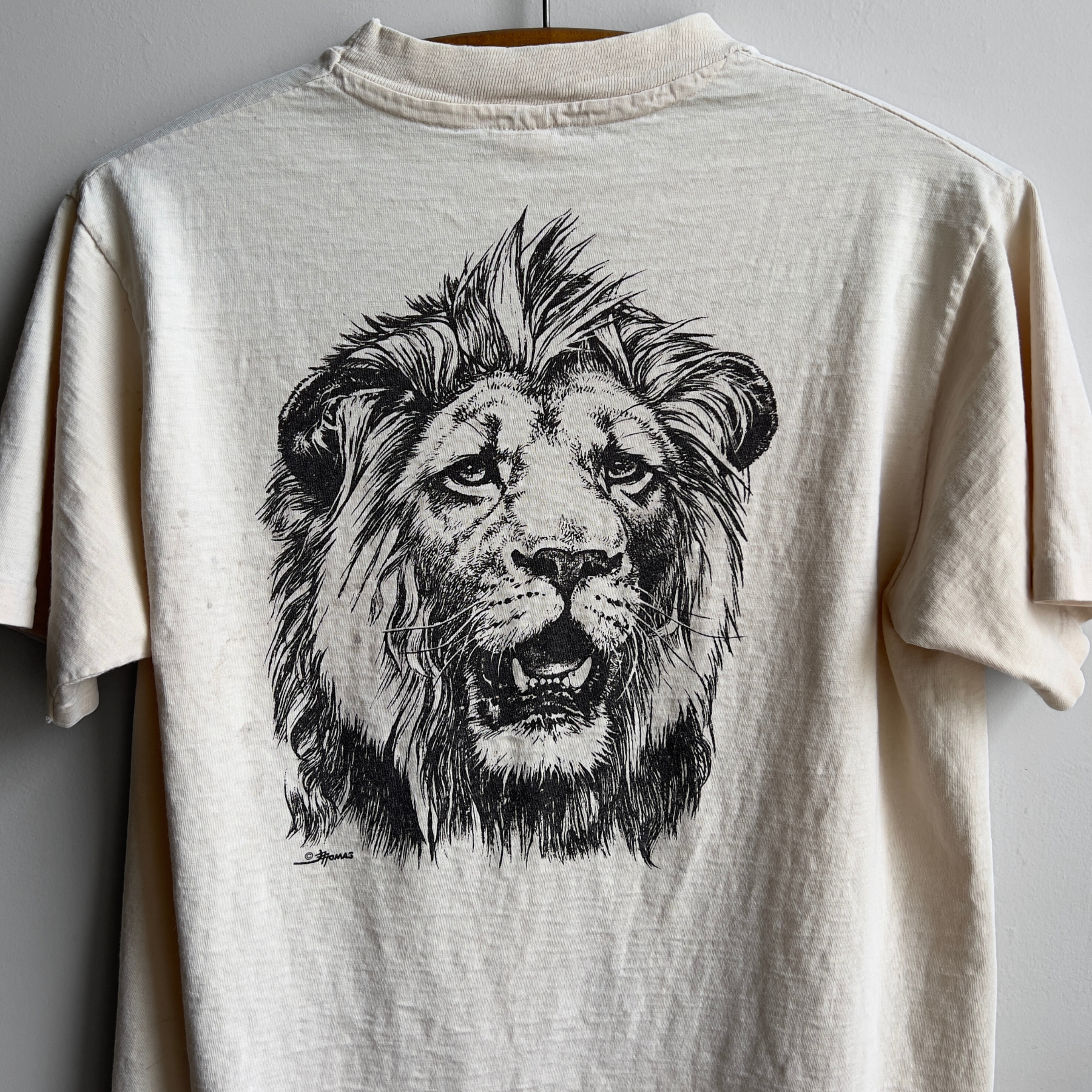 Vintage 1980s San Diego Zoo Lions Face Cream Graphic Tee  - Shop ThreadCount Vintage Co.