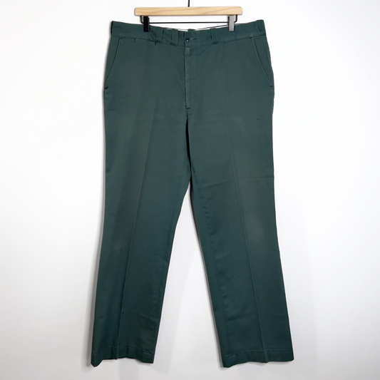 Vintage 1970s Big Mac Faded Green Casual Workwear Pants  - Shop ThreadCount Vintage Co.