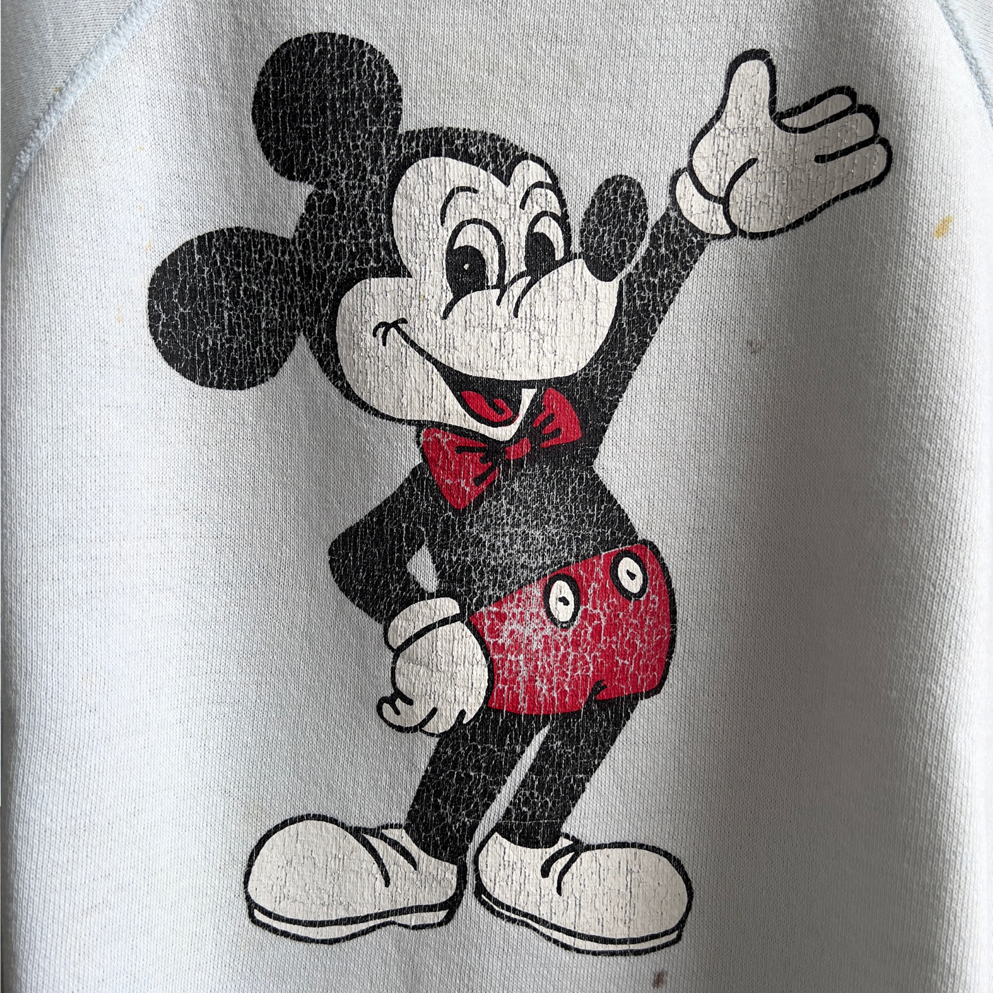 Vintage 1970s Mickey Mouse Construction Co Light Blue Sweatshirt  - Shop ThreadCount Vintage Co.