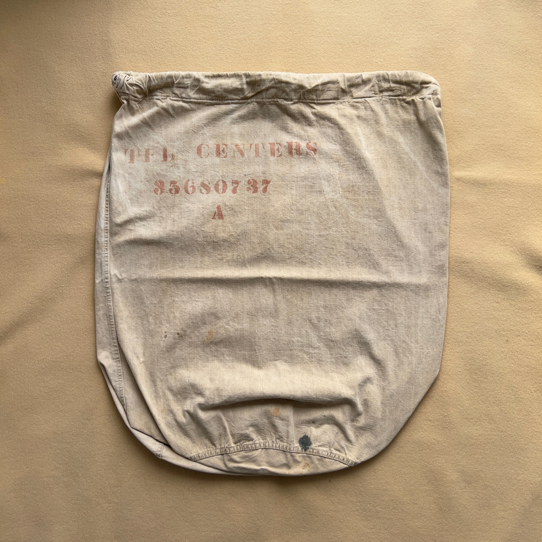 Vintage 1940s U.S. Military Stencil Cotton Laundry Barracks Bag  - Shop ThreadCount Vintage Co.