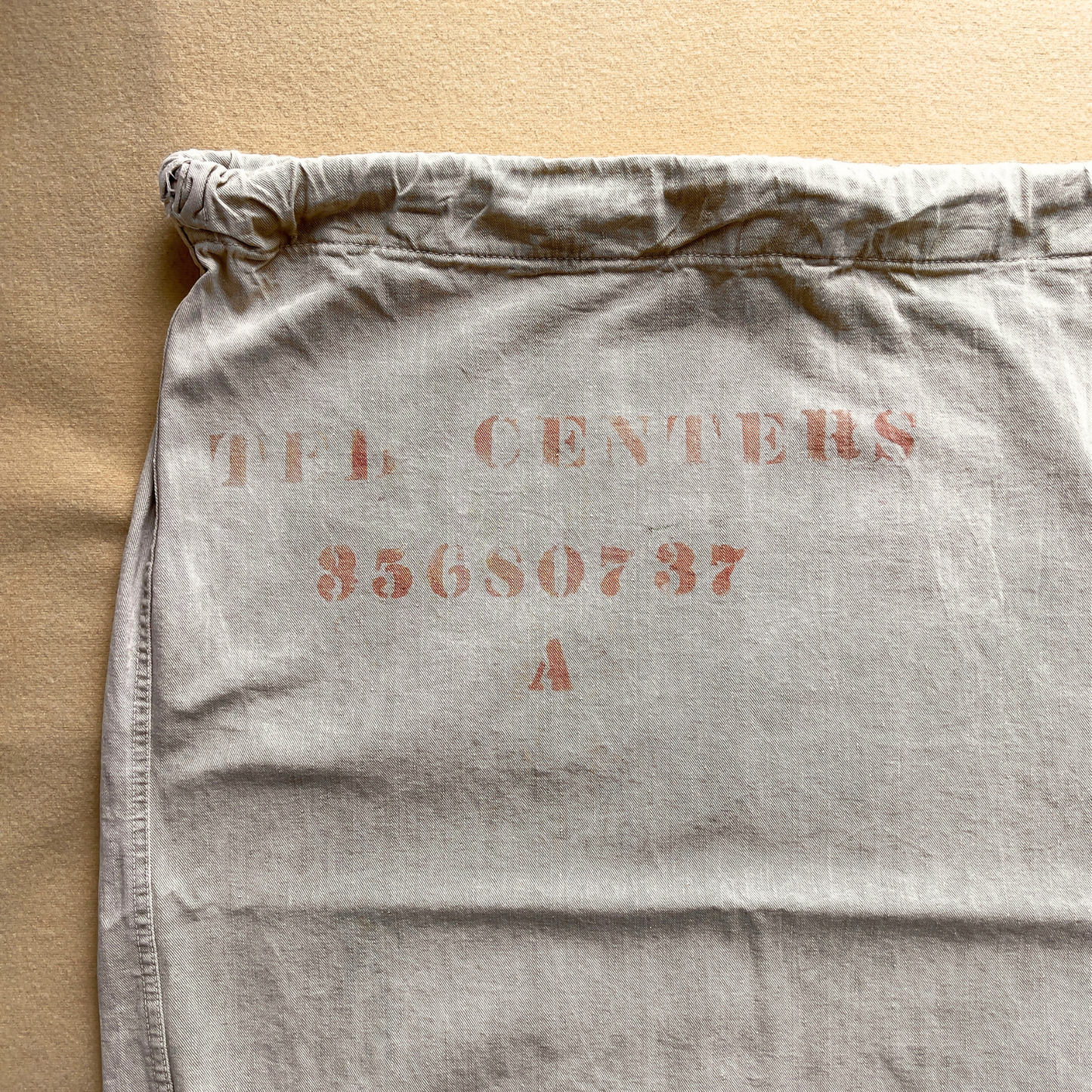 Vintage 1940s U.S. Military Stencil Cotton Laundry Barracks Bag  - Shop ThreadCount Vintage Co.