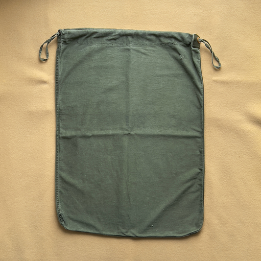 Vintage 1970s U.S. Military Sateen Green Laundry Barracks Bag  - Shop ThreadCount Vintage Co.