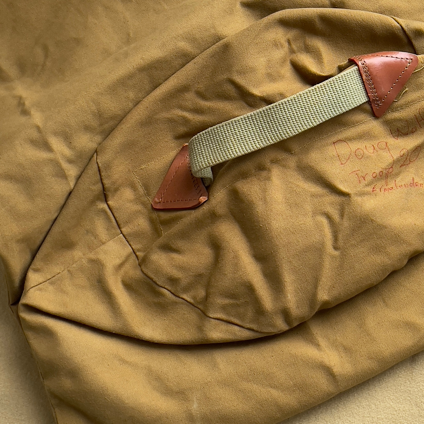 Vintage 1950s Boy Scouts Of America Tan Canvas Drab Duffle Bag  - Shop ThreadCount Vintage Co.