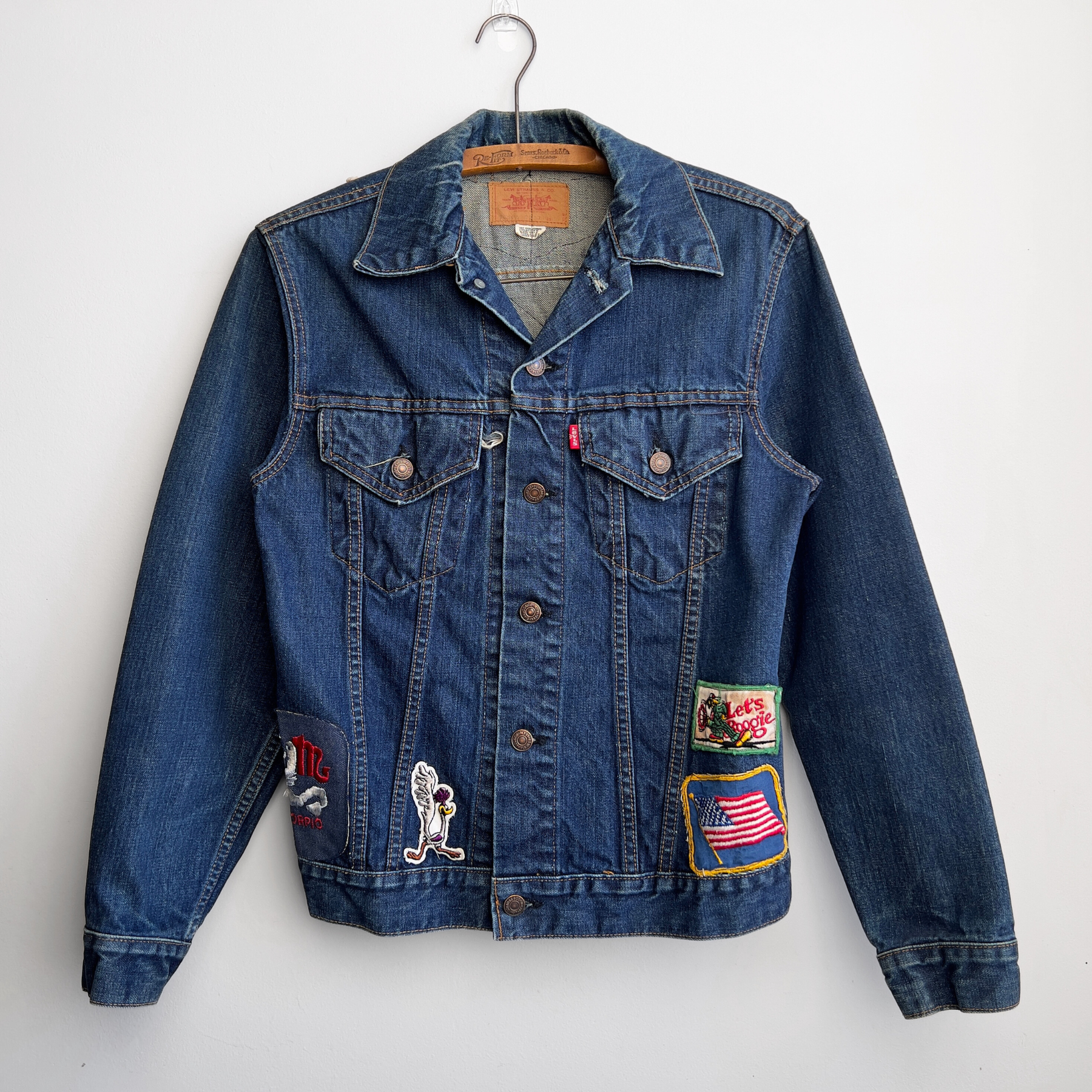 Vintage 1970s Levis 70505 Custom Patchwork & Embroidery Denim Jacket  - Shop ThreadCount Vintage Co.