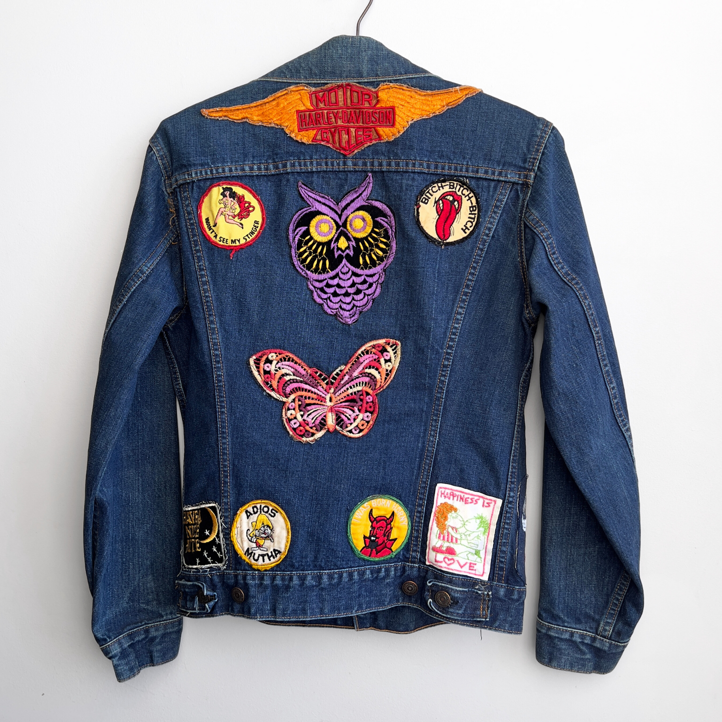 Vintage 1970s Levis 70505 Custom Patchwork & Embroidery Denim Jacket  - Shop ThreadCount Vintage Co.