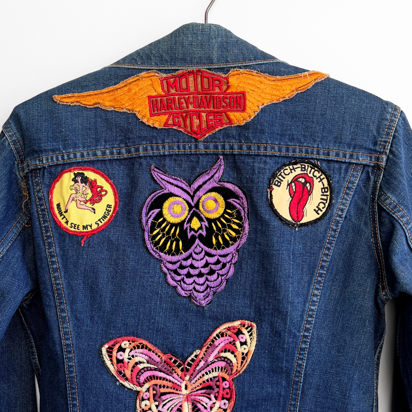 Vintage 1970s Levis 70505 Custom Patchwork & Embroidery Denim Jacket  - Shop ThreadCount Vintage Co.