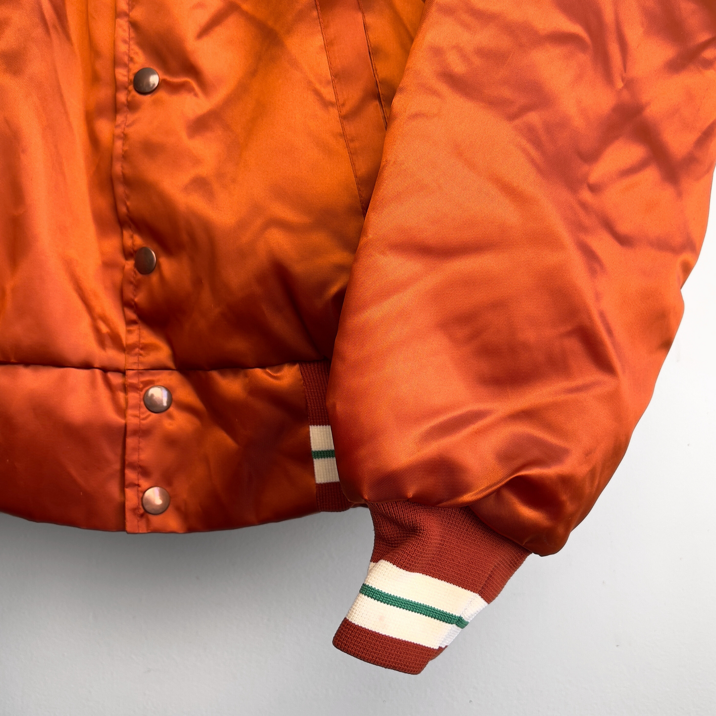 Vintage 1980s Orange Asgrow Seed Orange Bomber Jacket  - Shop ThreadCount Vintage Co.