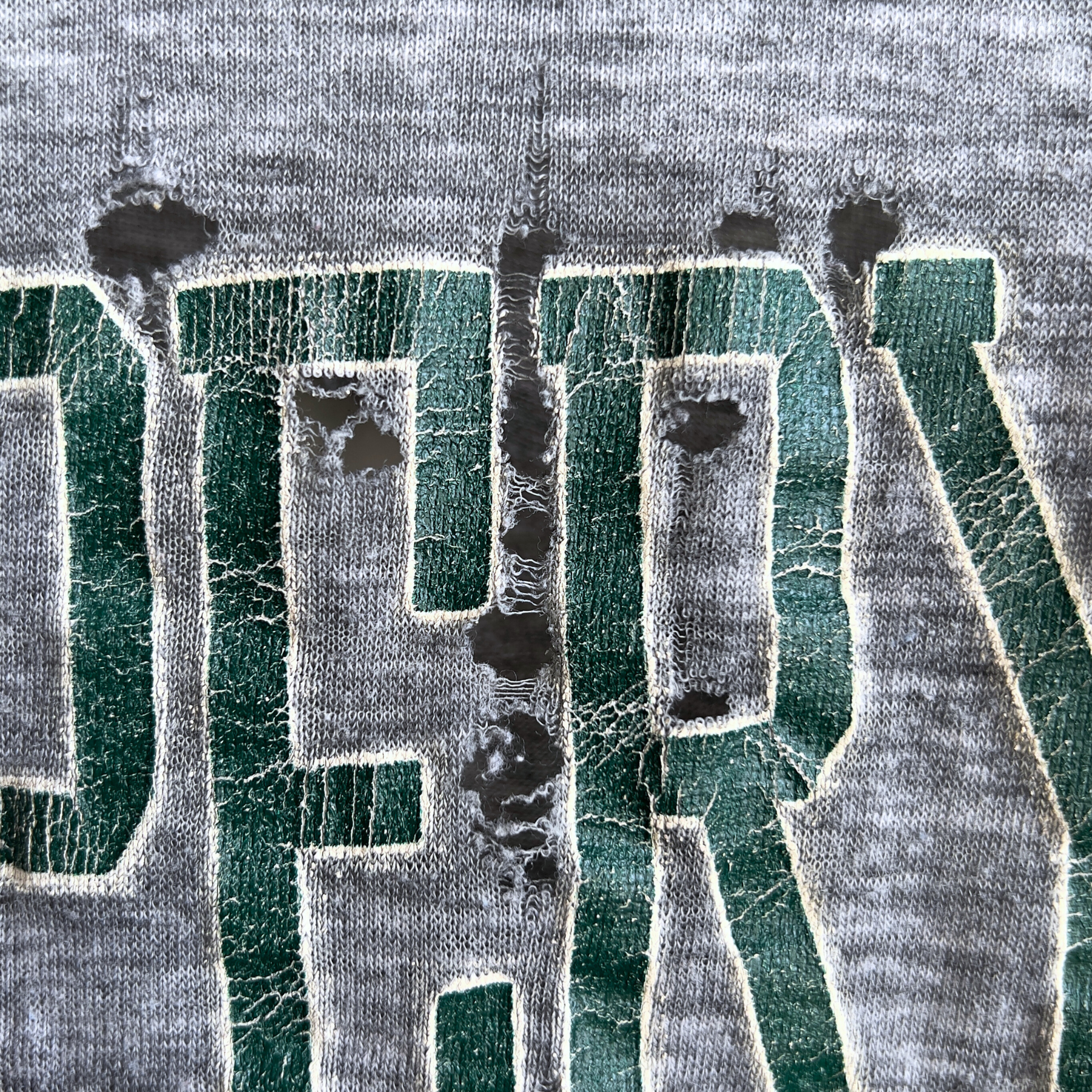 Vintage 1980s Slippery Rock University Threadbare Graphic Tee  - Shop ThreadCount Vintage Co.