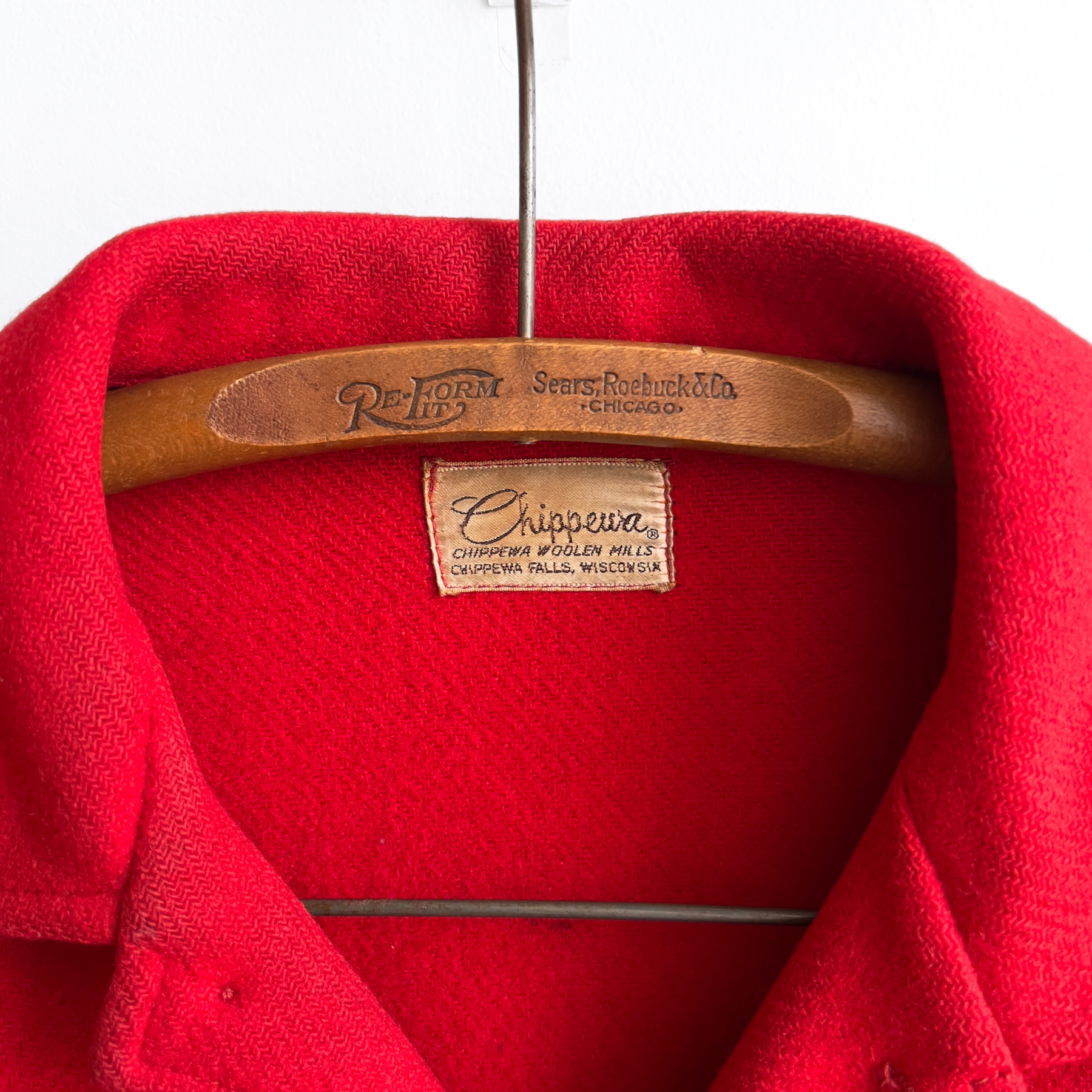 Vintage 1960s Red Wool Heavy Hunting Shirt Jacket  - Shop ThreadCount Vintage Co.