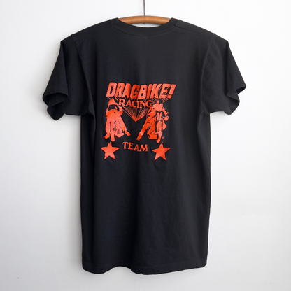 1970s Dragbike Racing Team Cotton Pocket Tee  - Shop ThreadCount Vintage Co.