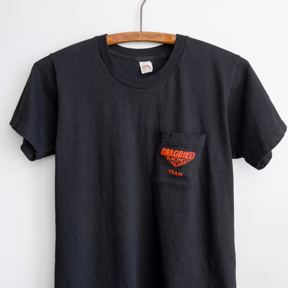 1970s Dragbike Racing Team Cotton Pocket Tee  - Shop ThreadCount Vintage Co.